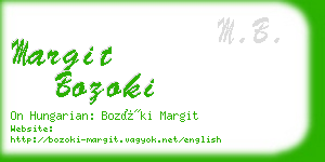 margit bozoki business card